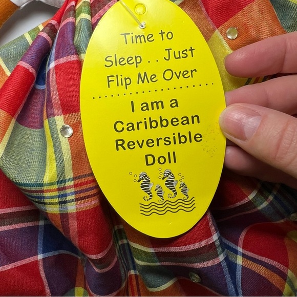 I Love Rema Caribbean New w Tag Cloth Reversible Doll - Picture 2 of 5